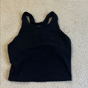 Athleta Girls Black Cropped Tank Top size 12